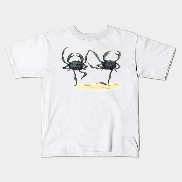 Crabs dancing ballet Kids T-Shirt by Marccelus